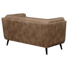 Load image into Gallery viewer, Thatcher Upholstered Button Tufted Loveseat Brown

