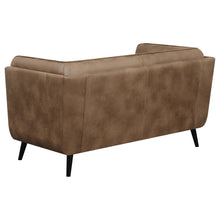 Load image into Gallery viewer, Thatcher Upholstered Button Tufted Loveseat Brown

