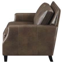 Load image into Gallery viewer, Leaton Upholstered Recessed Arms Loveseat Brown Sugar
