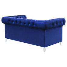 Load image into Gallery viewer, Bleker Tufted Tuxedo Arm Loveseat Blue
