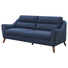 Load image into Gallery viewer, Gano Sloped Arm Upholstered Sofa Navy Blue
