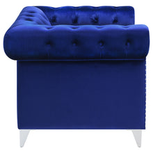 Load image into Gallery viewer, Bleker Tufted Tuxedo Arm Chair Blue
