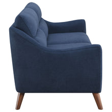 Load image into Gallery viewer, Gano Sloped Arm Upholstered Sofa Navy Blue
