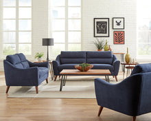 Load image into Gallery viewer, Gano 2-piece Sloped Arm Living Room Set Navy Blue
