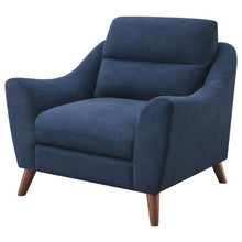 Load image into Gallery viewer, Gano Sloped Arm Upholstered Chair Navy Blue
