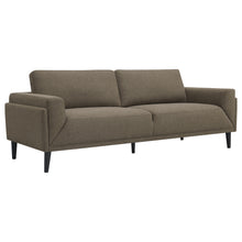 Load image into Gallery viewer, Rilynn Upholstered Track Arms Sofa Brown
