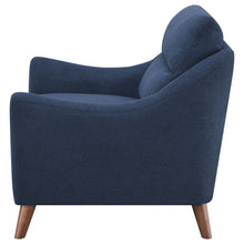Load image into Gallery viewer, Gano Sloped Arm Upholstered Chair Navy Blue
