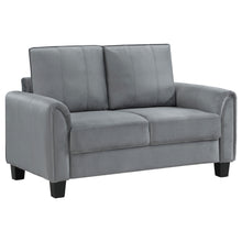 Load image into Gallery viewer, Davis  3-piece Upholstered Rolled Arm Sofa Grey
