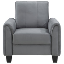 Load image into Gallery viewer, Davis  Upholstered Rolled Arm Accent Chair Grey
