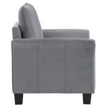 Load image into Gallery viewer, Davis  Upholstered Rolled Arm Accent Chair Grey
