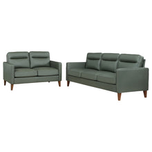 Load image into Gallery viewer, Jonah 2-piece Upholstered Track Arm Sofa Set Green
