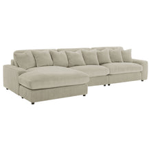 Load image into Gallery viewer, Blaine Upholstered Reversible Sectional Sofa Set with Amrless Chair Sand
