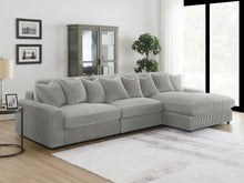 Load image into Gallery viewer, Blaine Upholstered Reversible Sectional Sofa Set with Amrless Chair Fog
