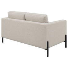 Load image into Gallery viewer, Tilly Upholstered Track Arms Loveseat Oatmeal

