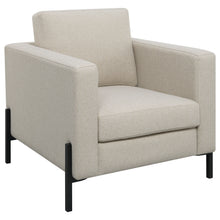 Load image into Gallery viewer, Tilly Upholstered Track Arms Chair Oatmeal
