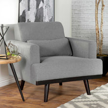 Load image into Gallery viewer, Blake Upholstered Chair with Track Arms Sharkskin and Dark Brown
