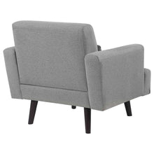 Load image into Gallery viewer, Blake Upholstered Chair with Track Arms Sharkskin and Dark Brown
