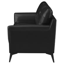 Load image into Gallery viewer, Moira Upholstered Tufted Sofa with Track Arms Black
