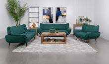 Load image into Gallery viewer, Acton 3-piece Upholstered Flared Arm Sofa Set Teal Blue
