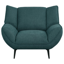 Load image into Gallery viewer, Acton Upholstered Flared Arm Chair Teal Blue
