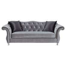 Load image into Gallery viewer, Frostine Button Tufted Sofa Silver
