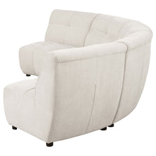 Load image into Gallery viewer, Charlotte 5-piece Upholstered Curved Modular Sectional Sofa Ivory
