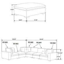 Load image into Gallery viewer, Lakeview 5-piece Upholstered Modular Sectional Sofa Dark Chocolate
