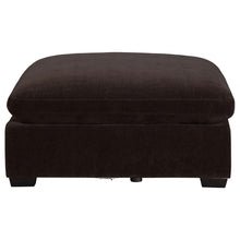 Load image into Gallery viewer, Lakeview Upholstered Ottoman Dark Chocolate
