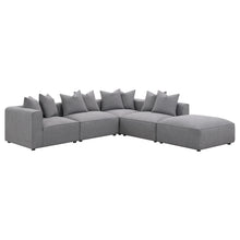 Load image into Gallery viewer, Jennifer Square Upholstered Ottoman Grey
