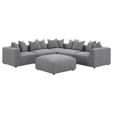 Load image into Gallery viewer, Jennifer Square Upholstered Ottoman Grey
