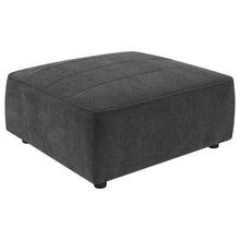 Load image into Gallery viewer, Sunny Upholstered Square Ottoman Dark Charcoal
