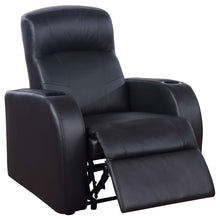 Load image into Gallery viewer, Cyrus Home Theater Upholstered Recliner Black
