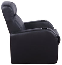 Load image into Gallery viewer, Cyrus Upholstered Recliner Living Room Set Black
