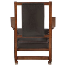 Load image into Gallery viewer, Ida Upholstered Rocking Chair Tobacco and Dark Brown
