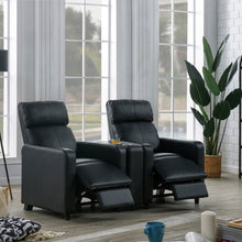 Load image into Gallery viewer, Toohey Home Theater Push Back Recliner Black
