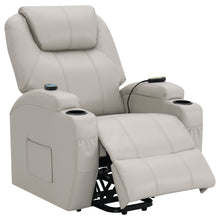 Load image into Gallery viewer, Sanger Upholstered Power Lift Recliner Chair with Massage Champagne
