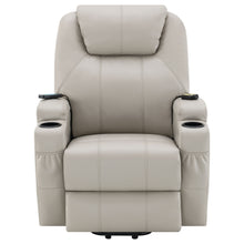 Load image into Gallery viewer, Sanger Upholstered Power Lift Recliner Chair with Massage Champagne
