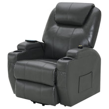 Load image into Gallery viewer, Sanger Upholstered Power Lift Recliner Chair with Massage Charcoal Grey

