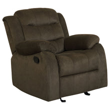 Load image into Gallery viewer, Rodman Upholstered Glider Recliner Chocolate
