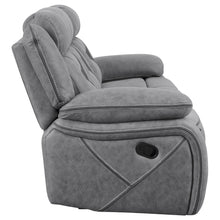 Load image into Gallery viewer, Higgins Pillow Top Arm Upholstered Motion Sofa Grey

