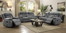 Load image into Gallery viewer, Higgins Pillow Top Arm Motion Loveseat with Console Grey
