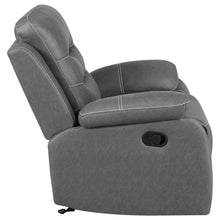 Load image into Gallery viewer, Nova 3-piece Upholstered Motion Reclining Sofa Set Dark Grey

