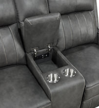 Load image into Gallery viewer, Raelynn Upholstered Motion Reclining Loveseat Grey

