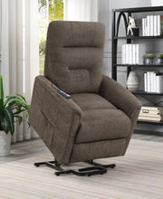 Load image into Gallery viewer, Henrietta Power Lift Recliner with Storage Pocket Brown
