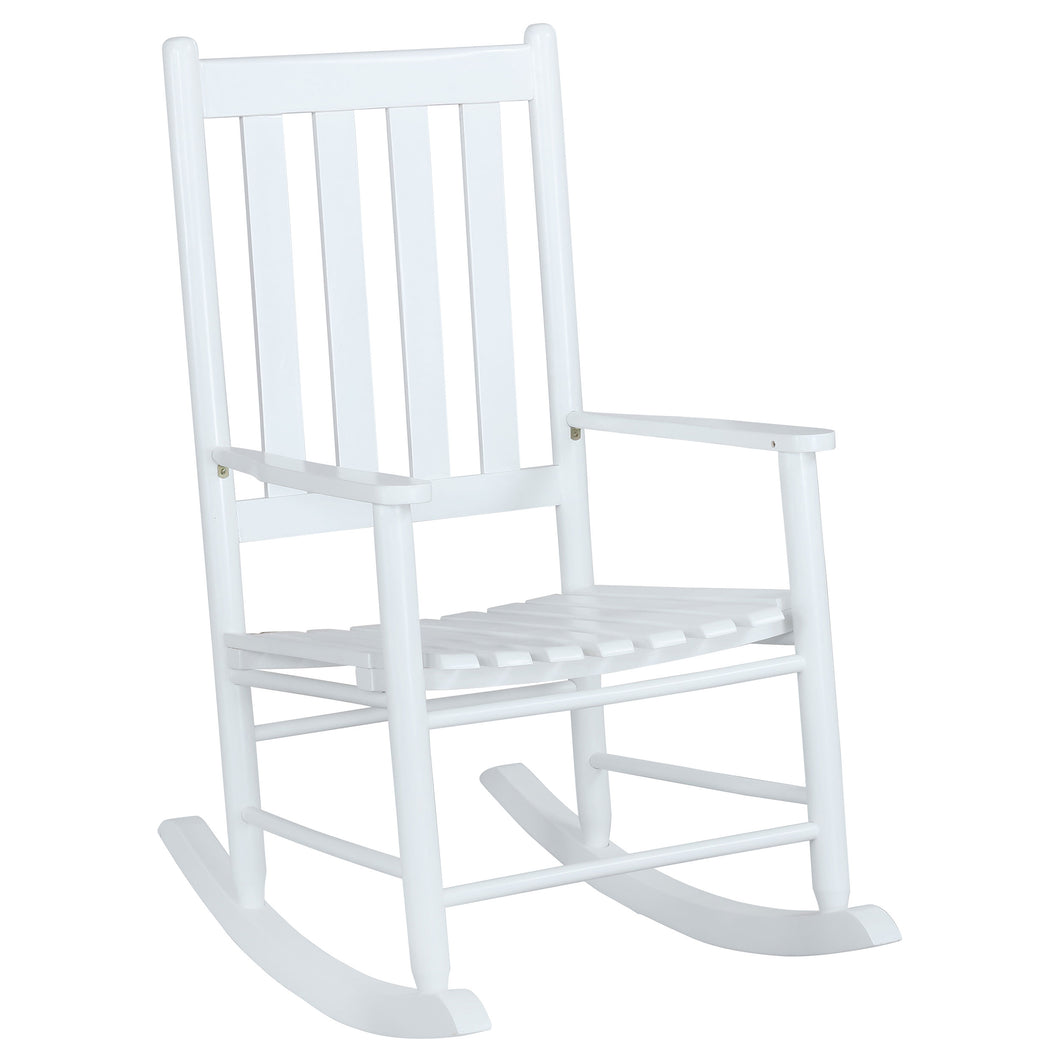 Annie Slat Back Wooden Rocking Chair White