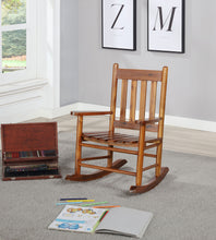 Load image into Gallery viewer, Annie Slat Back Youth Rocking Chair Golden Brown
