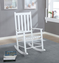 Load image into Gallery viewer, Annie Slat Back Wooden Rocking Chair White
