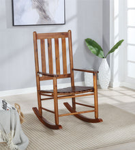 Load image into Gallery viewer, Annie Slat Back Wooden Rocking Chair Golden Brown
