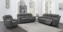 Load image into Gallery viewer, Bahrain Upholstered Power Loveseat with Console Charcoal
