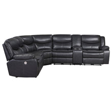 Load image into Gallery viewer, Sycamore Upholstered Power Reclining Sectional Sofa Dark Grey
